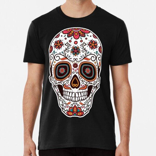 Remera Calavera De Azúcar Mexicana Del Día De Muertos Algodo