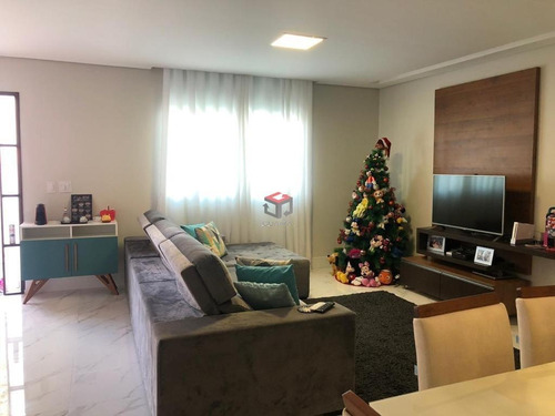 Imagem 1 de 28 de Sobrado À Venda, 3 Quartos, 3 Suítes, 5 Vagas, Eldízia - Santo André/sp - 93984