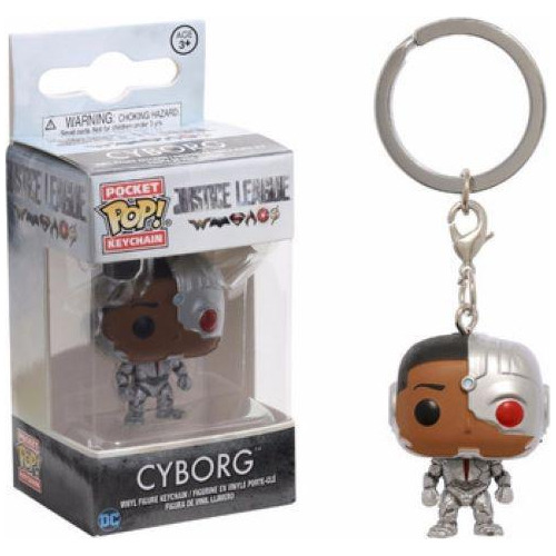 Chaveiro Funko Pocket Pop Keychain Justice League Cyborg