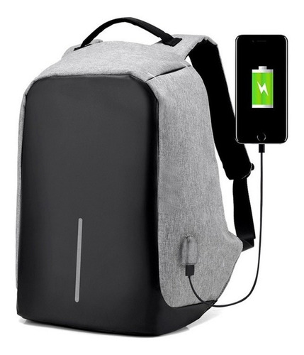 Mochila Antirrobo Smart Bag Carga Usb Notebook Tablet Resist