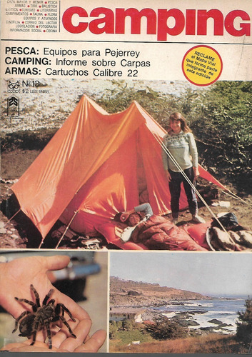 Revista Camping 13 Ag 1970 Pejerrey Carpas Cartuchos Armas