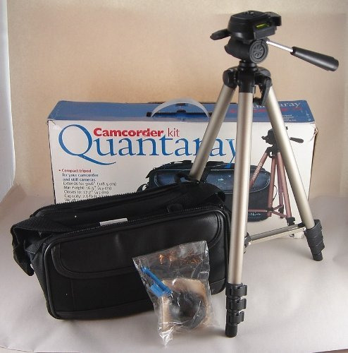 Quantaray Kit Videocamara Tripode Bolsa Lens Cleaner