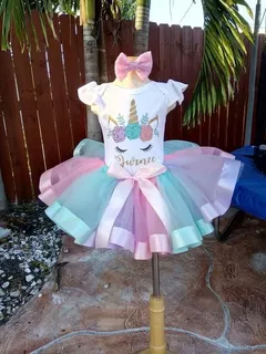 Outfits Tutu Personalizado De Cumpleaños Unicornio