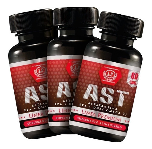 3 Ast (astaxantina + Omega 3) Antioxidante Pack Premium