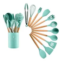 Comprar Jogo 11 Pçs Colheres Espátulas Utensílios De Cozinha Premium