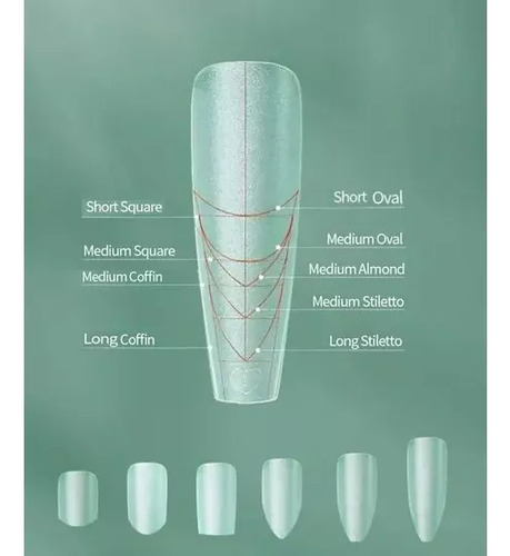 Caja 120 Soft Gel Tips Soak Off Universal Shape Dream Nails
