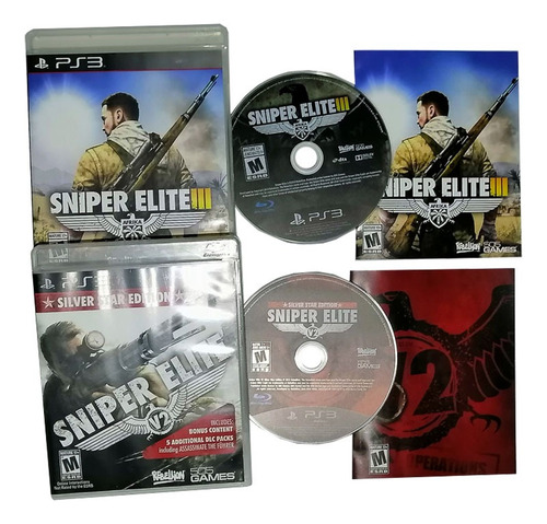 Sniper Elite Iii & V2 Silver Star Combo Ps3 + Dvd La Caída (Usado)