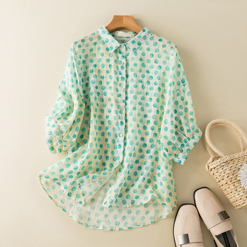 Blusa Casual De Manga Corta Con Cuello Redondo De Moda Para