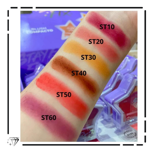 Blush Compacto Stay Fix Ruby Rose - Opções De Cores Lindas