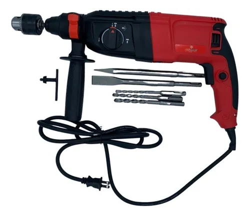 comprar Martillo Roto Demoledor Industrial Sds Con Accesorios Rojo