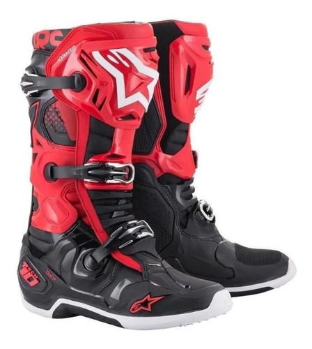 Bota Alpinestars Tech 10 Vermelho/preto Promoção Lançamento