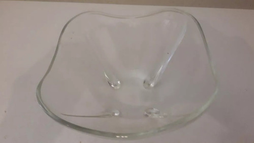 Fuente De Vidrio Grueso Para Adorno O Servicio. (Usado)
