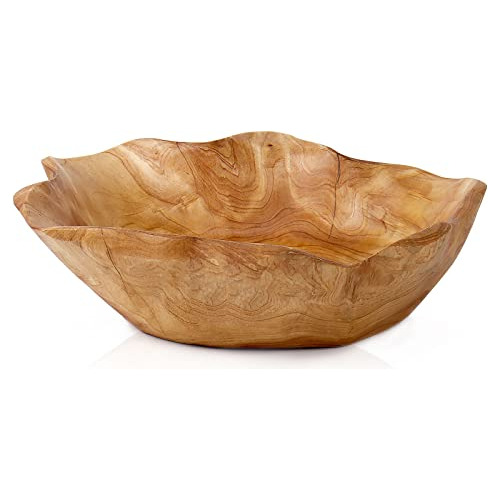 Irregular Wooden Bowls For Decor, Unique Hand Carved De...