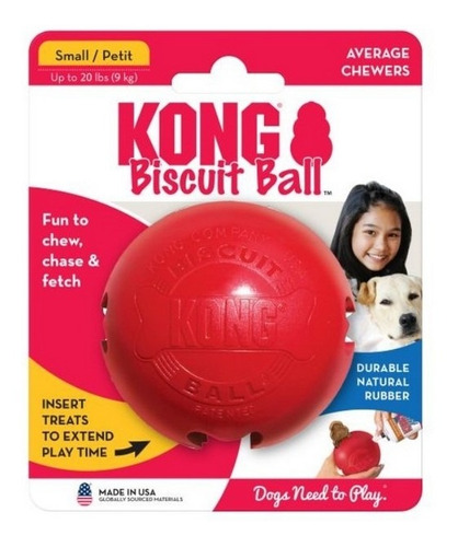 Kong Brinquedo Para Cães Biscuit Ball Pequeno