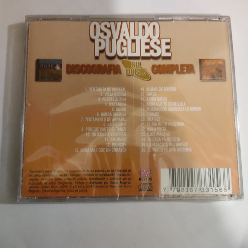 Cd Osvaldo Pugliese - Discografía Completa Vol. 1