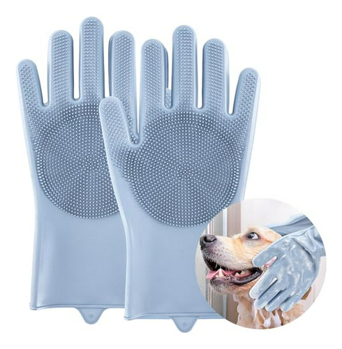 Guantes De Aseo Mascotas Con Dientes De Silicona