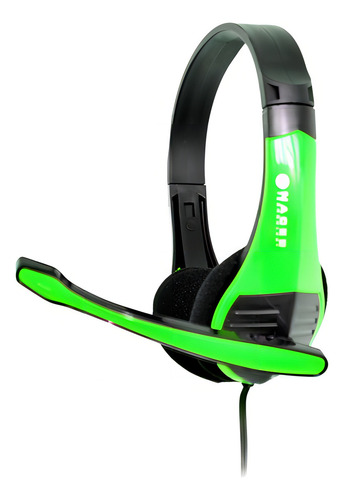 Audifonos Diadema Gamer Pc Laptop Headset Naceb Microfono 3.5mm Jack Color Verde