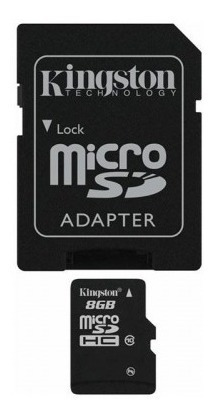 Imagen 2 de 2 de Memoria Micro Sd Kingston 8gb Clase 10 Con Adatador