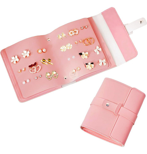 Bolsa Multifuncional Para Guardar Pendientes,portátil Rosa