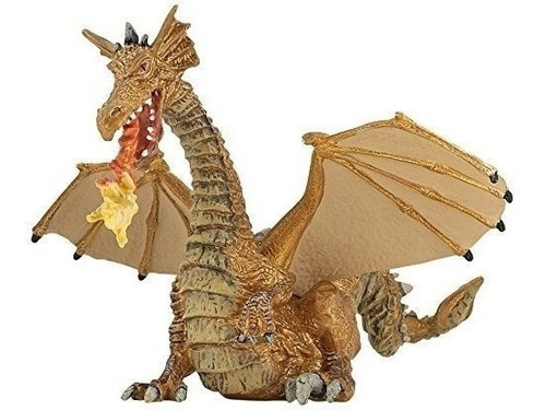 Papo Dragon Con Flame Figure Blackgold
