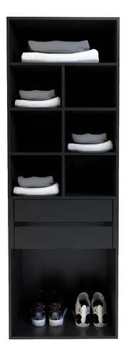 Modulo Interior De Placard Melamina 0,60 C/ Cajones Colores! Color Negro