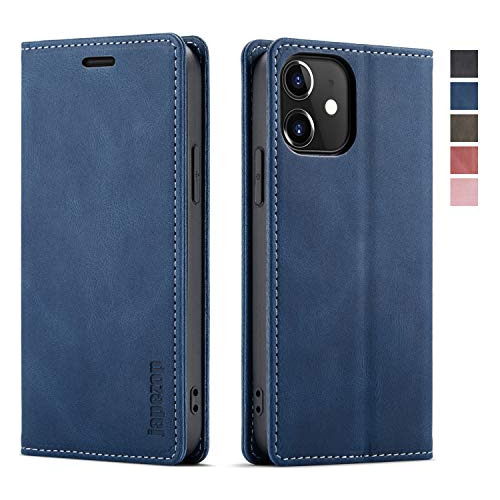 Funda Para iPhone 12 Mini Azul 5.4 Pulgada Pu Piel Sinte - 1