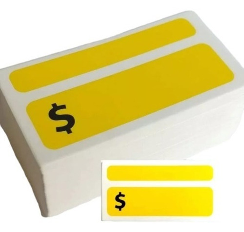 100 Etiquetas De Carton Para Poner Precios Amarillo