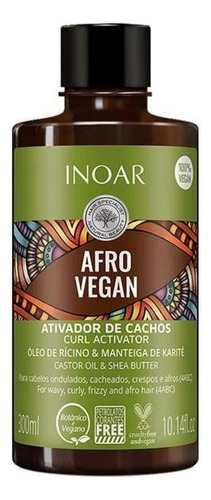 Ativador De Cachos Afro Vegan M. Karite Rícino 300ml - Inoar