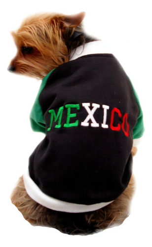 Chamarra Negra México Perro Talla 8 Mundial Futbol Pet Pals