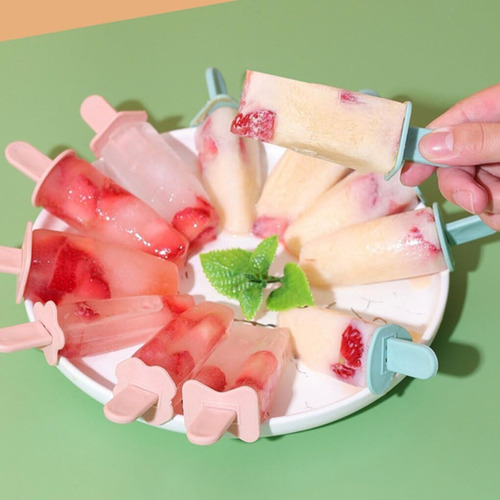 Molde Para Helados Paletas Caseras Deliciosas Color Rosa