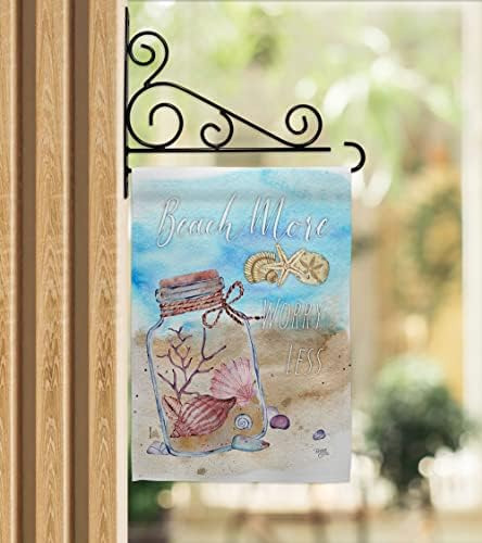 Breeze Decor Beach More Garden Flag Set Soporte De Pared Con
