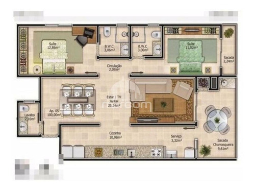 Imagem 7 de 10 de Apartamento Residencial Em Navegantes - Sc, Gravata - Mc2-779