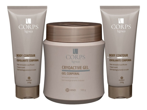 Gel Reductor Cryoactive + 2 Exfoliante Corporal Hinode Corps