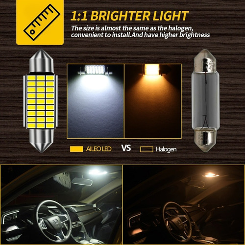 Imagen 8 de 9 de Led Mapa Techo Cortesia Domo Canbus Free Auto 21import