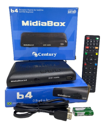 Receptor + Conversor Midiabox B3 Hd Digital Tv Sat Regional