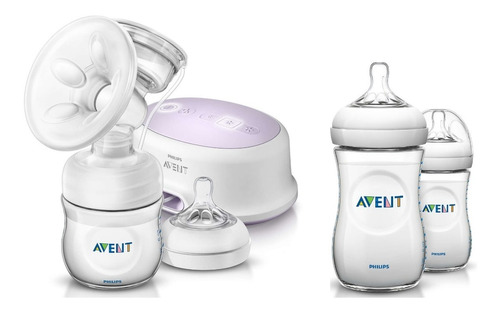 Sacaleche Electrico Extractor 2 Mamaderas 260ml 330ml Avent