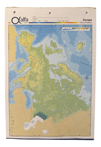 Mapa N5 Europa Fisico Politico X 20 Unidades Alfa