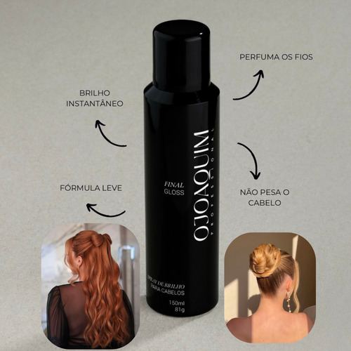 Kit Profissional Penteado Spray Cera Sérum Leave-in Ojoaquim