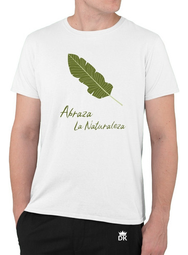 Polera Estampada Dtg Unisex Hoja Abraza La Naturaleza