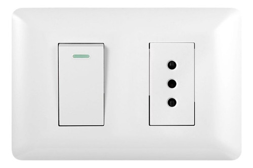 Interruptor Simple Emb. 9/12+enchufe Simple 10a 250v Blanco
