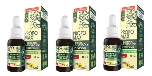 Propomax - Extrato De Própolis Sem Álcool 30ml Kit C/3 