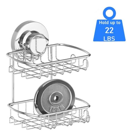 Jabonera Para Ducha 2 Niveles Acero Inoxidable Resistente