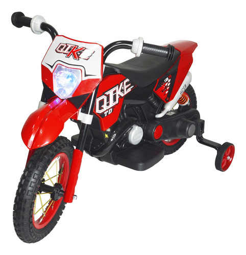 Mini Moto Cross 6v Elétrica Recarregável Infantil Criança Cor Vermelho