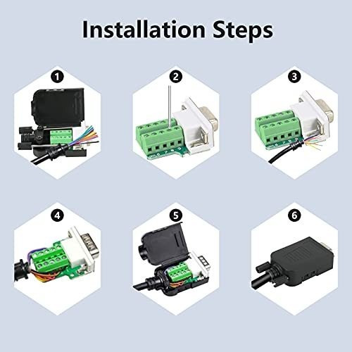 Conector Sin Soldadura Dbilida Db9, 4 Machos, Db9 Breakout C