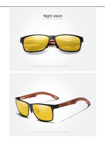 Imagen 5 de 10 de Lentes Gafas Polarizados Gafas De Sol De Madera Y Aluminio