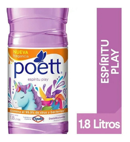 Desinfectante Poett Espiritu Play X 1.8 Lt