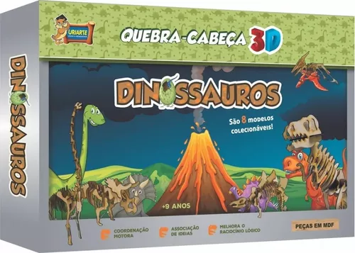 Kit Jogo Infantil Quebra Cabeça Dinossauro Rex+Jacaré Boca De Dentista -  Oriente - Quebra Cabeça - Magazine Luiza