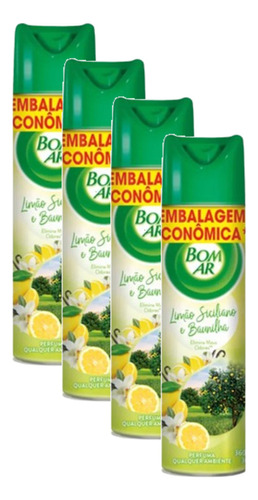 4 Air Wick Bom Ar Adorizador Limão Siciliano Baunilha 360ml