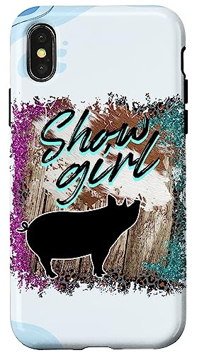 Funda Para iPhone X/xs Show Girl Pig Lover Pig Show Pig Mom
