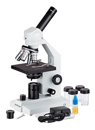Microscopio Biologico Compuesto Inalambrico Led Amscope 40